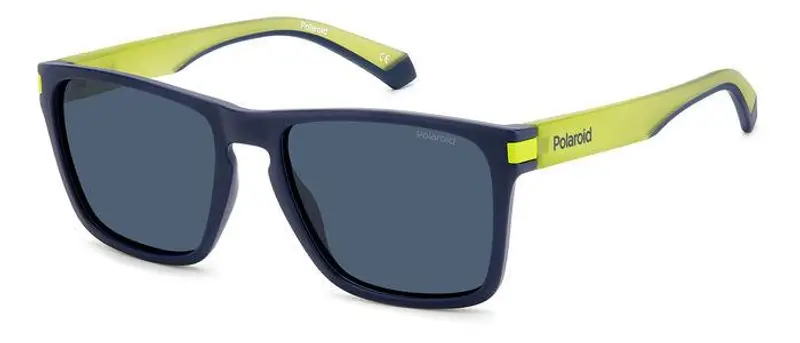 Polaroid Unisex PLD 2139/S FLL/C3 Occhiali da sole Plastica Blu opaco Blu Squadrata Polarizzata