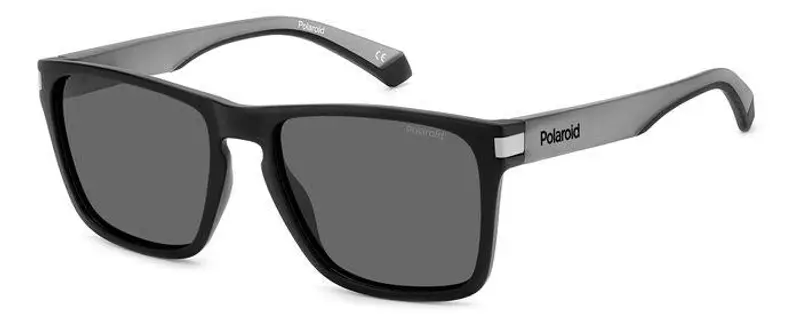 Polaroid Unisex PLD 2139/S O6W/M9 Occhiali da sole Plastica Nero opaco/Grigio Grigio Squadrata Polarizzata