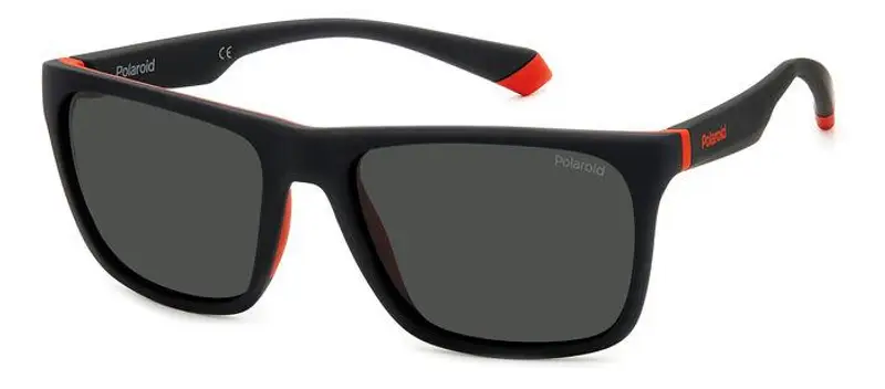 Polaroid Unisex PLD 2141/S BLX/M9 Occhiali da sole Plastica Nero-opaco Grigio Squadrata Polarizzata