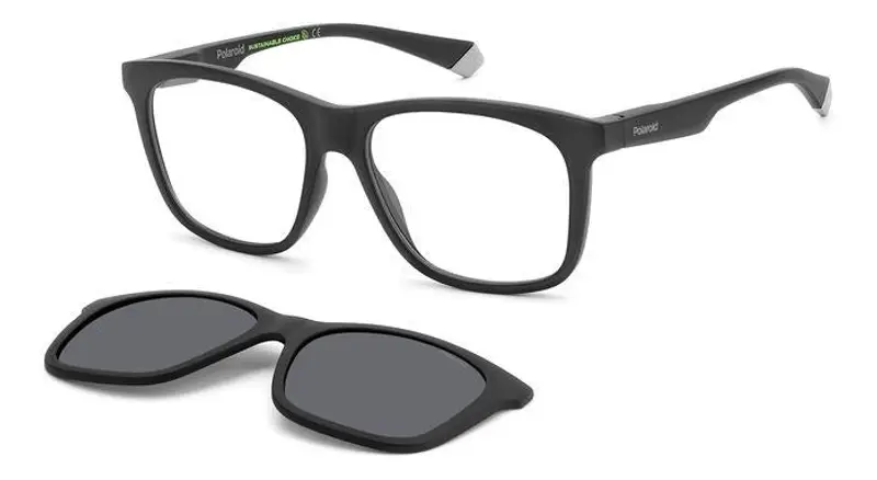 Polaroid Unisex PLD 2148/CS O6W/M9 Occhiali da sole Plastica Nero-opaco Grigio Squadrata Polarizzata