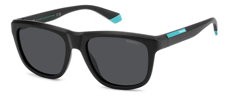 Polaroid Unisex PLD 2163/S 003/M9 Occhiali da sole Policarbonato Nero Grigio Squadrata Polarizzata