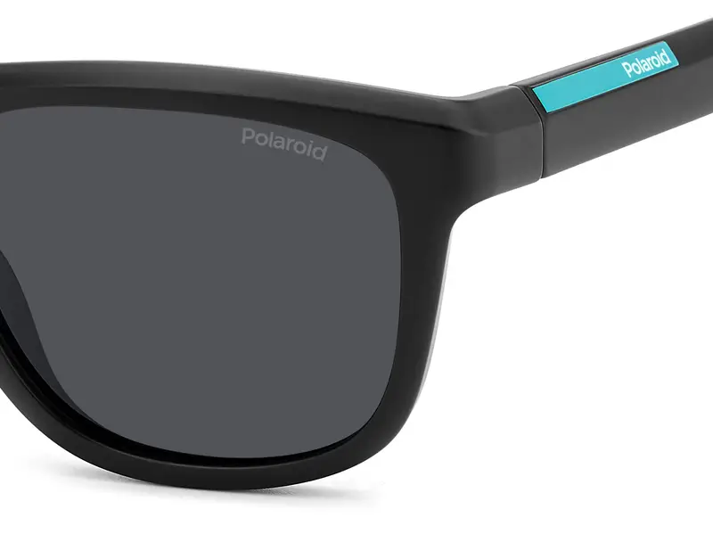 Polaroid Unisex PLD 2163/S 003/M9 Occhiali da sole Policarbonato Nero Grigio Squadrata Polarizzata miniatura 3