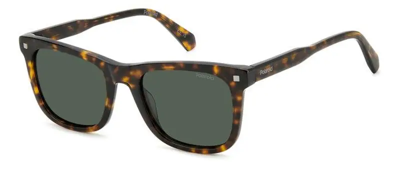 Polaroid Unisex PLD 4167/S/X 086/UC Occhiali da sole Acetato Havana Verde Squadrata Polarizzata
