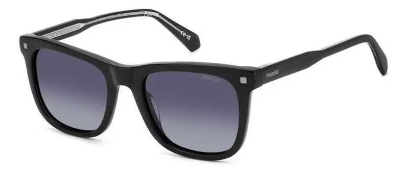 Polaroid Unisex PLD 4167/S/X 807/WJ Occhiali da sole Acetato Nero Grigio Squadrata Polarizzata Sfumato