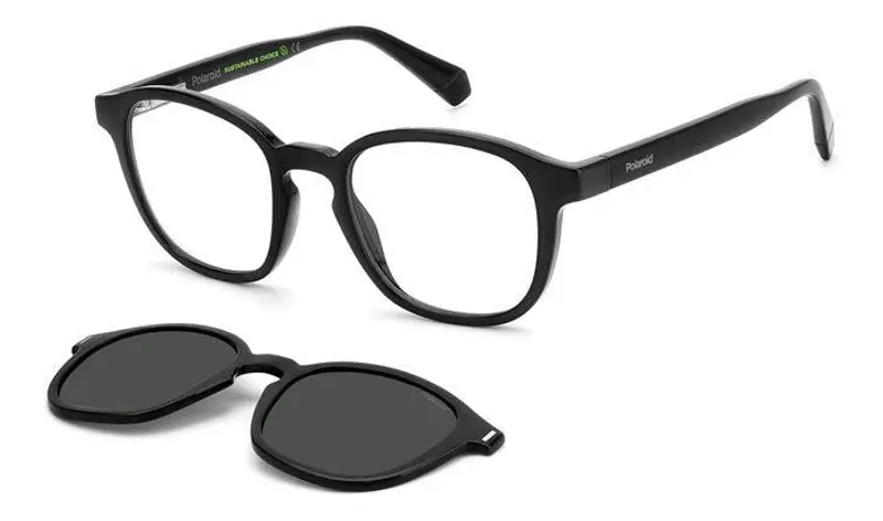 Polaroid Unisex PLD 6203/CS 807/M9 Occhiali da sole Plastica Nero Grigio Squadrata Polarizzata