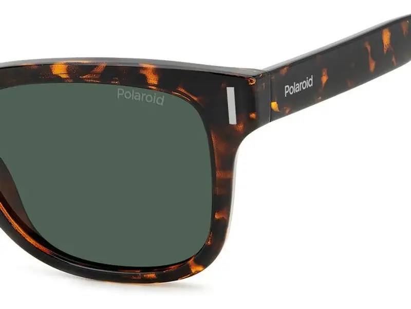 Polaroid Unisex PLD 6206/S 086/UC Occhiali da sole Policarbonato Havana Verde Squadrata Polarizzata miniatura 2