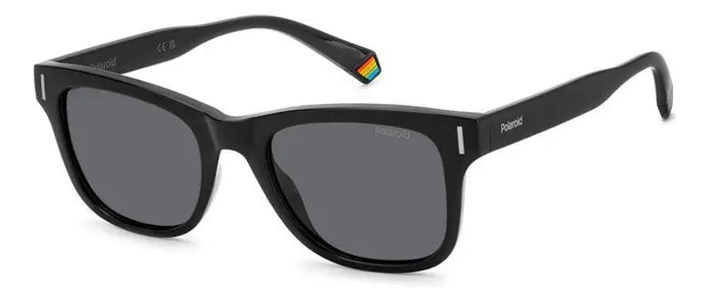 Polaroid Unisex PLD 6206/S 807/M9 Occhiali da sole Policarbonato Nero Grigio Squadrata Polarizzata