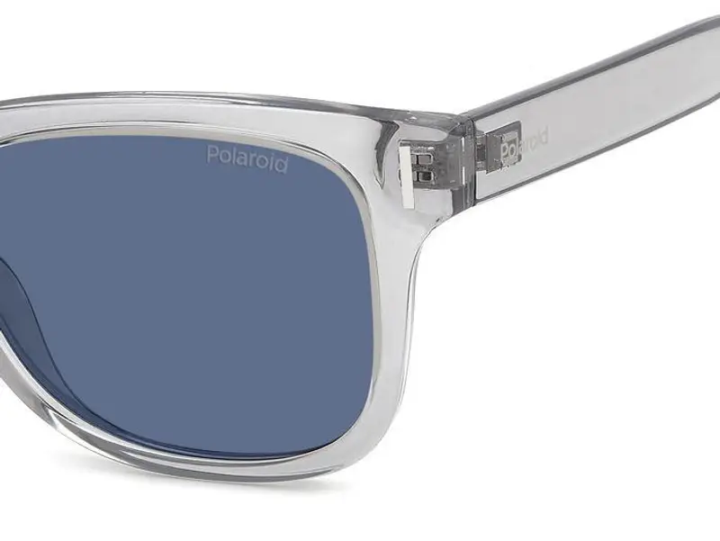 Polaroid Unisex PLD 6206/S KB7/C3 Occhiali da sole Policarbonato Grigio Blu Squadrata Polarizzata miniatura 2