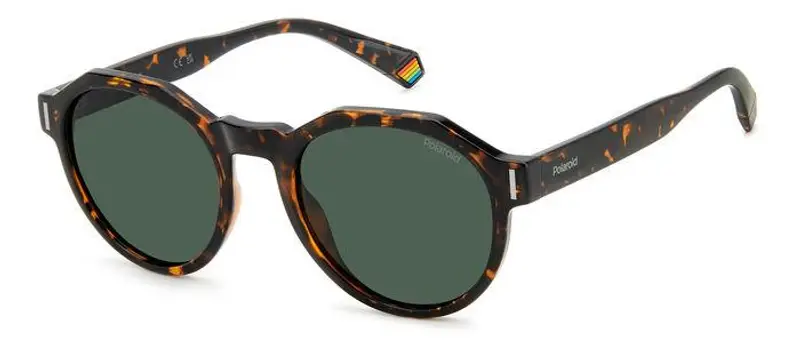 Polaroid Unisex PLD 6207/S 086/UC Occhiali da sole Policarbonato Havana Verde Geometrica Polarizzata