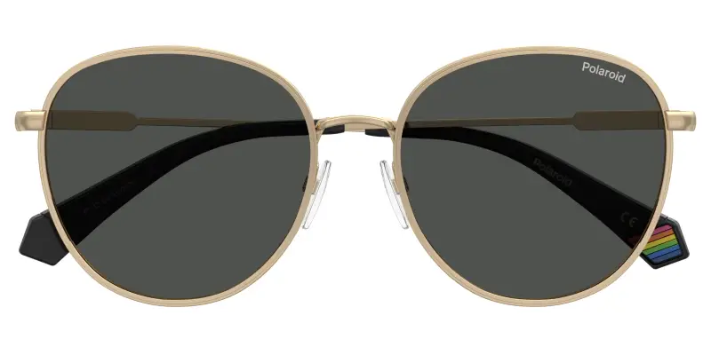 Unisex PLD 6215/S/XN 2F7/M9 Occhiali da sole Metallo Oro Grigio Pantos Polarizzata miniatura 3