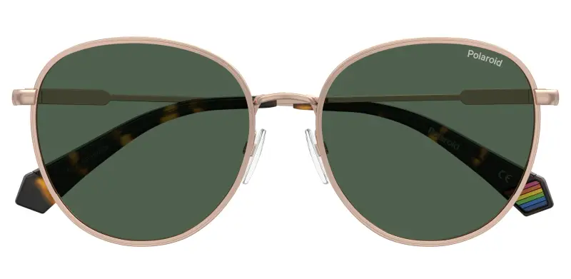 Unisex PLD 6215/S/XN DDB/UC Occhiali da sole Metallo Oro Verde Pantos Polarizzata miniatura 3