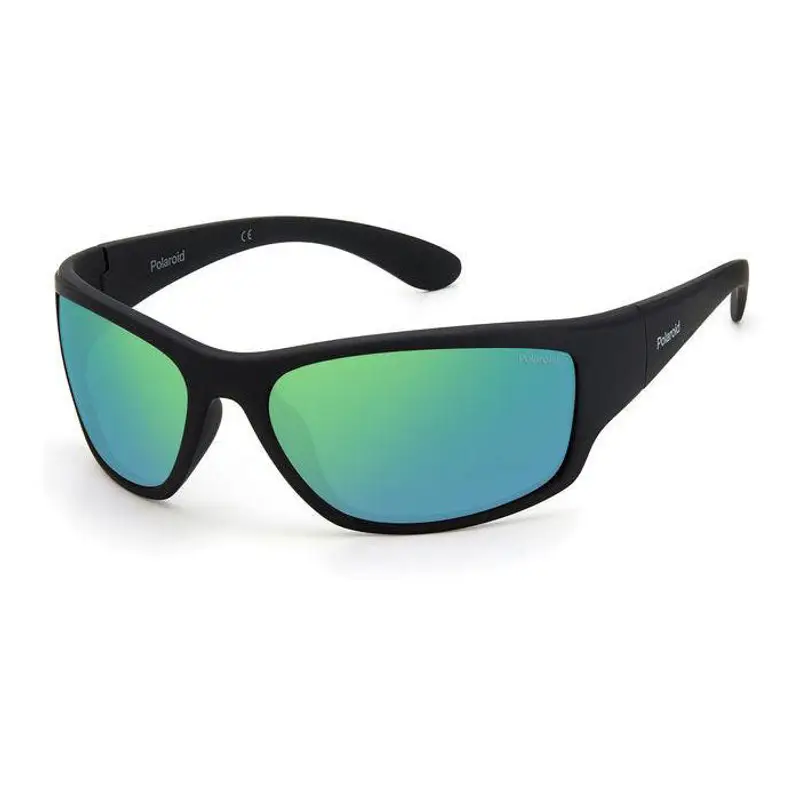 Polaroid Unisex PLD 7005/S 3OL/5Z Occhiali da sole Plastica Nero Verde Squadrata  Specchiato