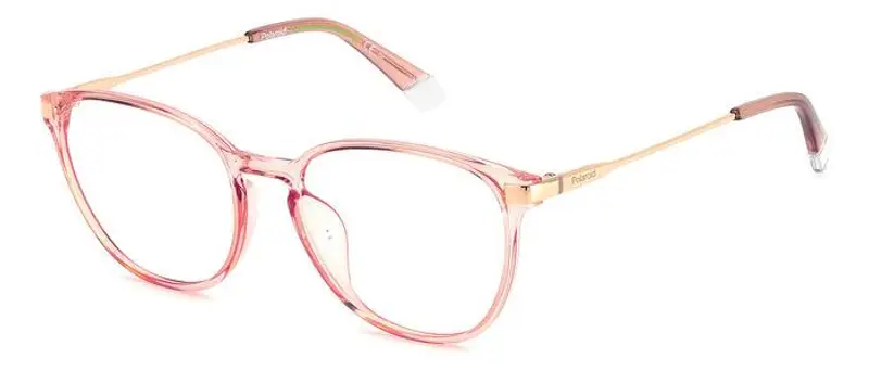 Polaroid Unisex PLD D489/G 35J Montature da vista Plastica Oro  Rotonda