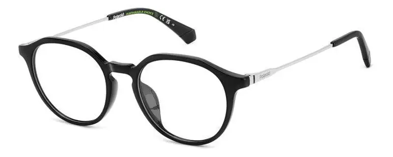 Polaroid Unisex PLD D510/G 807 Montature da vista Plastica Nero  Rotonda