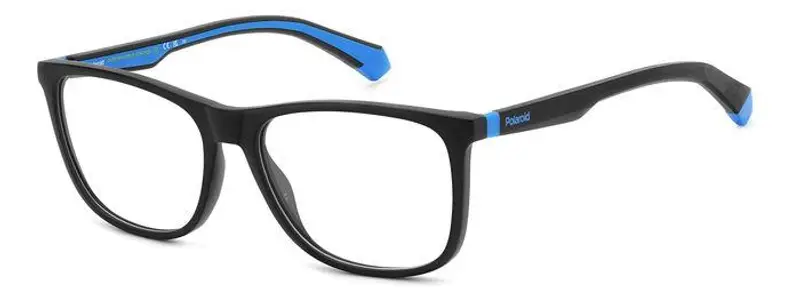 Polaroid Unisex PLD D517 0VK Montature da vista Plastica Nero opaco/Blue  Squadrata