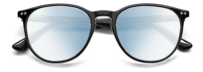 Unisex Polaroid PLD 0028/R/BB 7C5/G6 Montature da vista Policarbonato Nero Blu Pantos Normale Anti luce blu - per PC miniatura 3