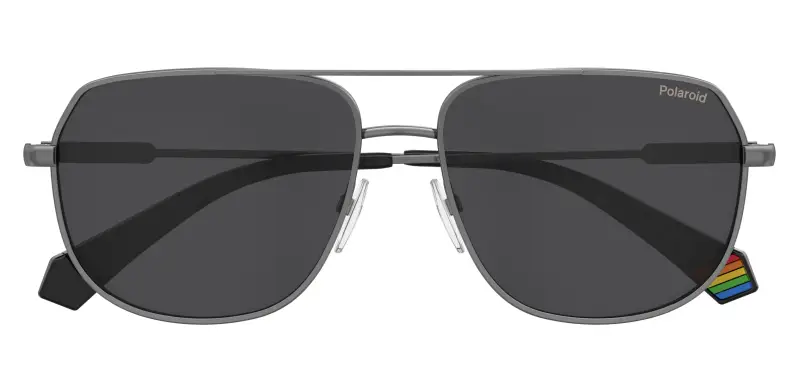 Unisex Polaroid PLD 6195/S/XN KJ1/M9 Occhiali da sole Metallo Rutenio Grigio Pilot Polarizzata miniatura 3