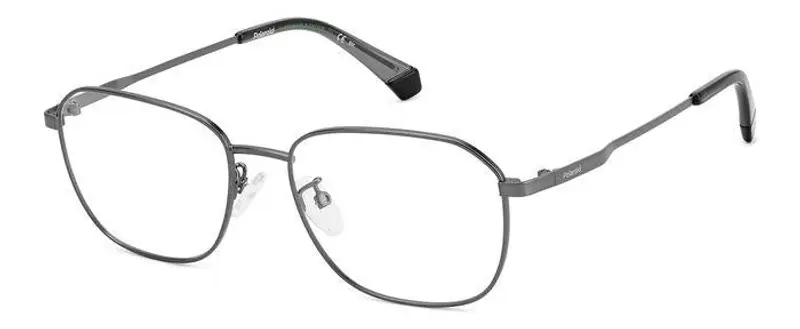 Polaroid Uomo PLD D454/G R80 Montature da vista Metallo Rutenio scuro opaco  Squadrata