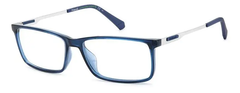 Polaroid Uomo PLD D479/G PJP Montature da vista Bio Poliammide Blu  Squadrata