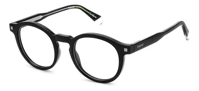 Polaroid Uomo PLD D492 807 Montature da vista Plastica Nero  Rotonda