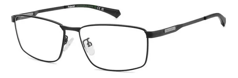 Polaroid Uomo PLD D534/G 003 Montature da vista Metallo Nero  Squadrata