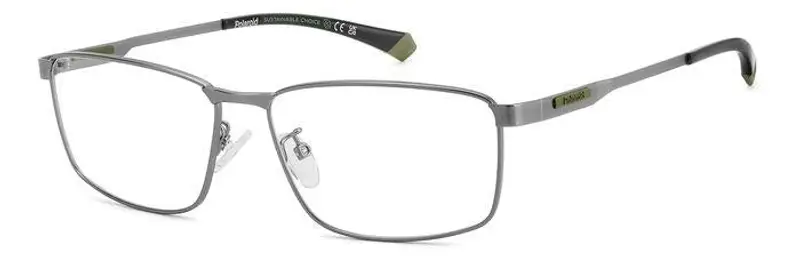 Polaroid Uomo PLD D534/G R80 Montature da vista Metallo Rutenio scuro  Squadrata