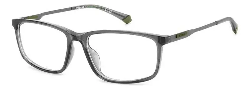 Polaroid Uomo PLD D535/G KB7 Montature da vista Bio Poliammide Grigio  Squadrata