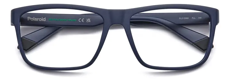 Polaroid Uomo PLD D569 FLL Montature da vista Eco-poliammide Blu Squadrata Normale miniatura 2