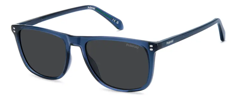 Uomo Polaroid PLD 4202/S/X PJP/M9 Occhiali da sole Acetato Blu Grigio Squadrata Polarizzata