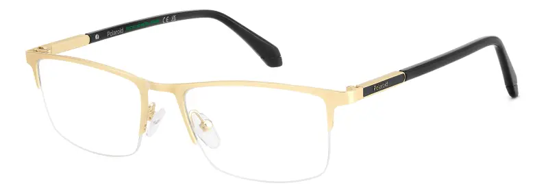 Uomo Polaroid PLD D599 AOZ Montature da vista Metallo Oro Squadrata Normale