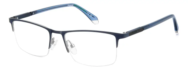 Uomo Polaroid PLD D599 KU0 Montature da vista Metallo Blu Squadrata Normale