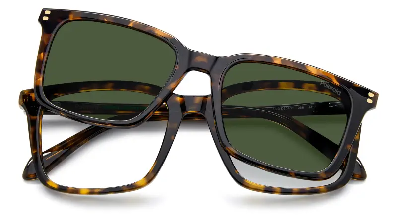 Uomo Polaroid PLD D604/C 086/UC Montature da vista Acetato Havana Verde Squadrata Polarizzata miniatura 3