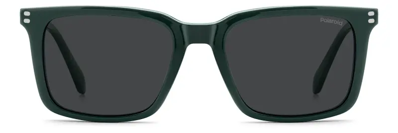 Uomo Polaroid PLD D604/C 1ED/M9 Montature da vista Acetato Verde Grigio Squadrata Polarizzata miniatura 2