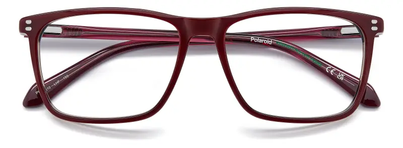 Uomo Polaroid PLD D610 LHF Montature da vista Acetato Bordeaux Squadrata Normale miniatura 3