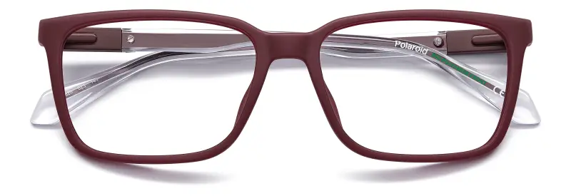 Uomo Polaroid PLD D620 0Z3 Montature da vista Eco-poliammide Rosso Squadrata Normale miniatura 3