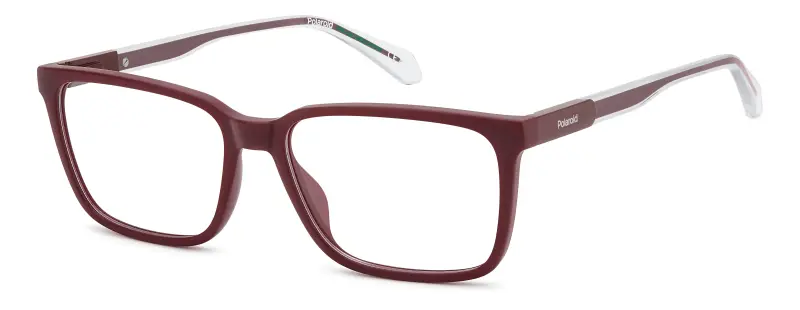 Uomo Polaroid PLD D620 0Z3 Montature da vista Eco-poliammide Rosso Squadrata Normale