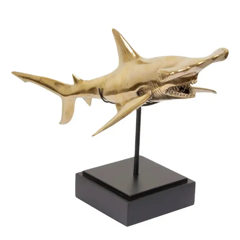 Statuetta Pole To Pole Hammer Shark on Stand