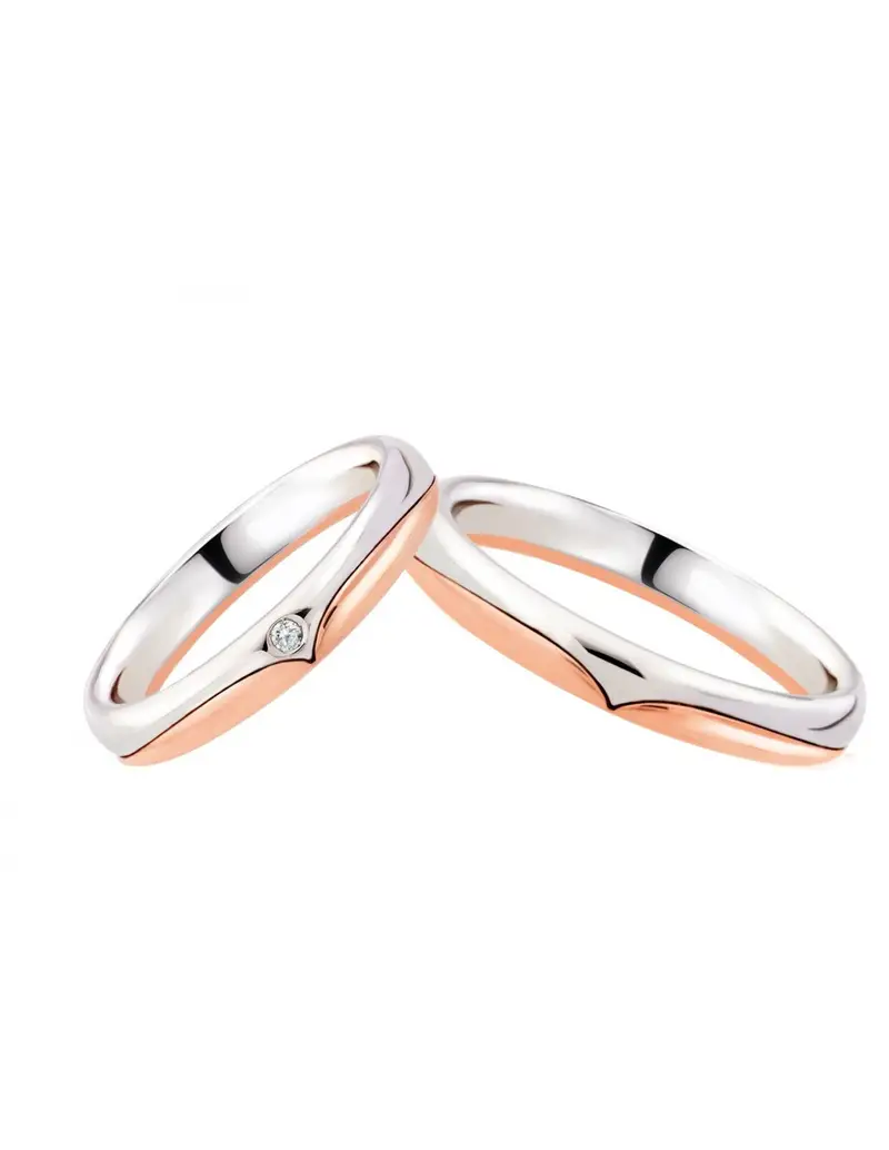 Fede nuziale POLELLO in Oro bicolore 18kt - D3067UBR