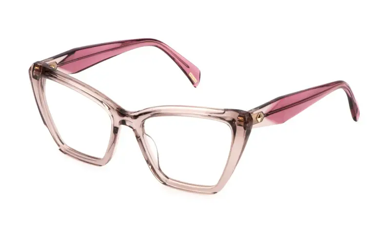 Donna Police VPLP52E GEM 6 07T1 Montature da vista Acetato Beige Squadrata