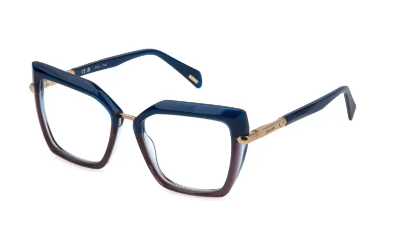 Police Montature da vista Donna VPLP54 MERMAID 6 Blu Geometrica in