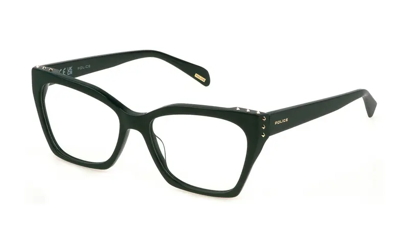 Police Donna VPLM04E SUPERSTAR 1  06WT Montature da vista Acetato Verde  Squadrata