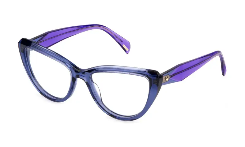 Police Donna VPLP51E GEM 5  06SB Montature da vista Acetato Blu  Farfalla