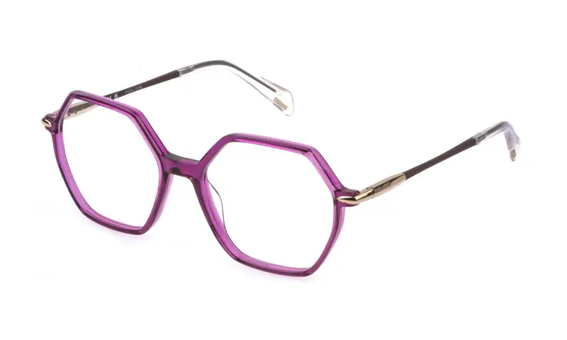 Police Donna VPLR13 JADE 1  0D81 Montature da vista Acetato Viola  Geometrica