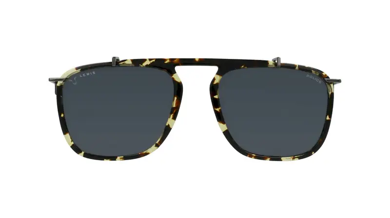 Police Uomo APLB30 0789 Aggiuntivi Acetato Havana Grigio Squadrata