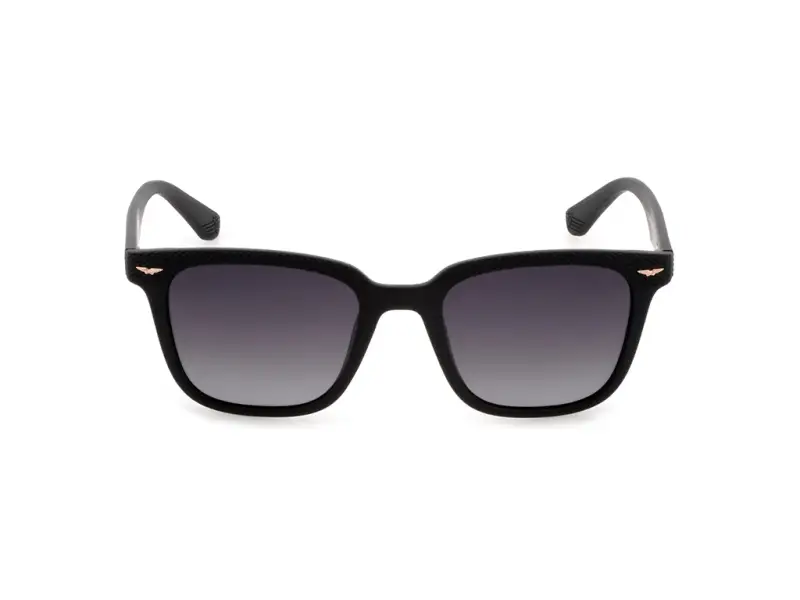 Uomo Police SPLE01 GATOR 1 U28P Occhiali da sole Iniettato Nero Fumo Squadrata Polarizzata Sfumato miniatura 2