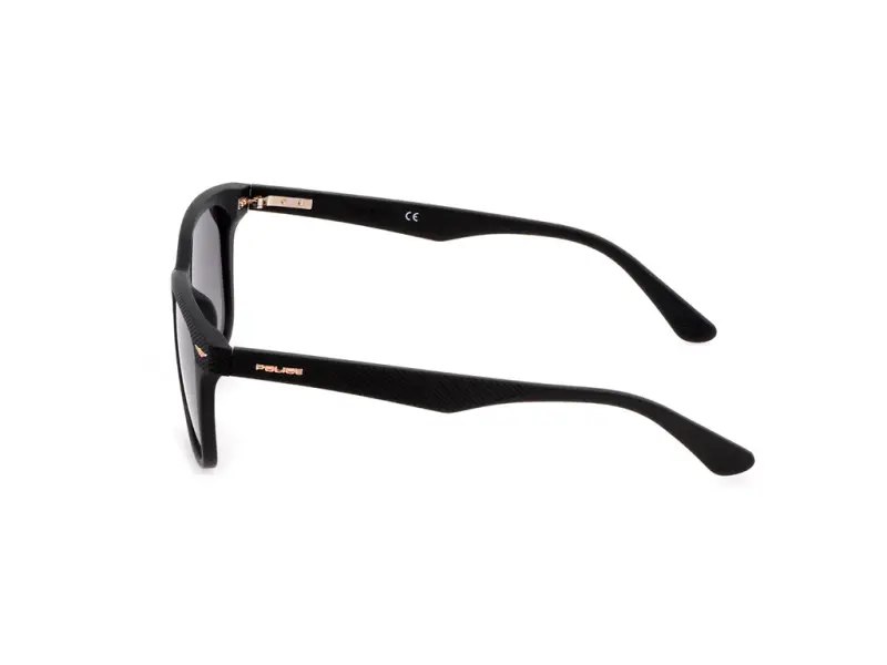 Uomo Police SPLE01 GATOR 1 U28P Occhiali da sole Iniettato Nero Fumo Squadrata Polarizzata Sfumato miniatura 3