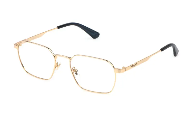 Police Montature da vista Uomo Metallo Oro Squadrata