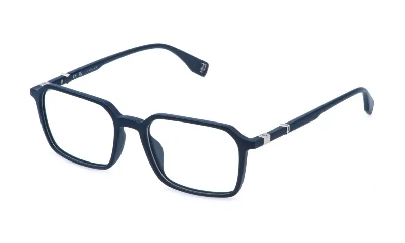 Police Montature da vista Uomo VPLR60 BEYOND LITE 8 Blu Geometrica