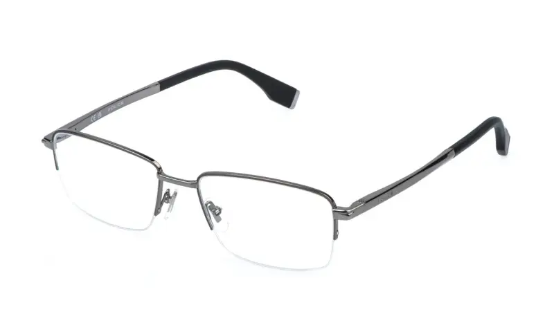 Uomo Police VPLR68 ELITE 2 E56 Montature da vista Metallo Argento Squadrata