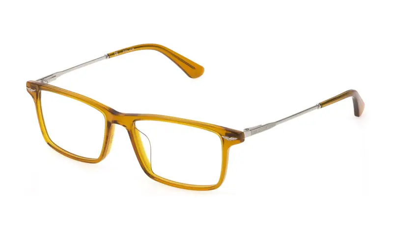 Police Uomo VPLD92 DART 1  06DD Montature da vista Acetato Arancione  Squadrata